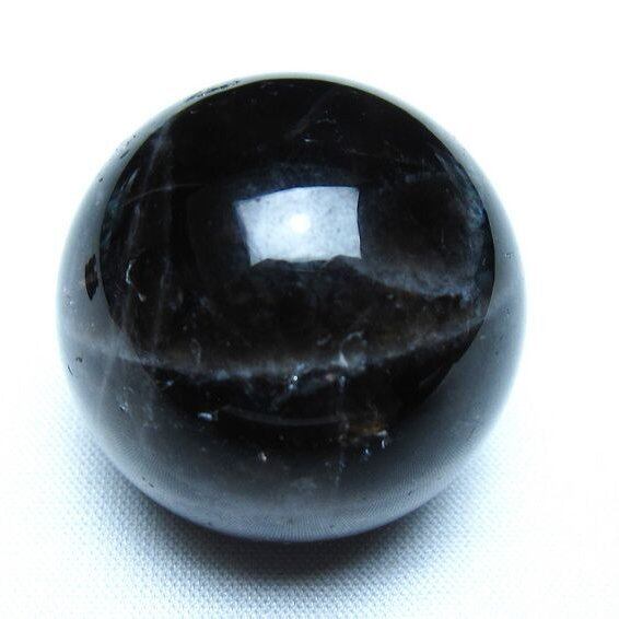 モリオン 黒水晶 丸玉 34mm スフィア 置物 原石 141-7348