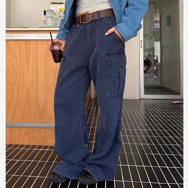 パッチポケット ワイド カーゴパンツ　◆２col　SA10178