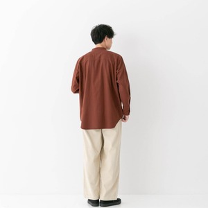 リネン RINEN 	40/1ライトモールスキン スタンドカラーオーバーサイズシャツ(R37505)全2色