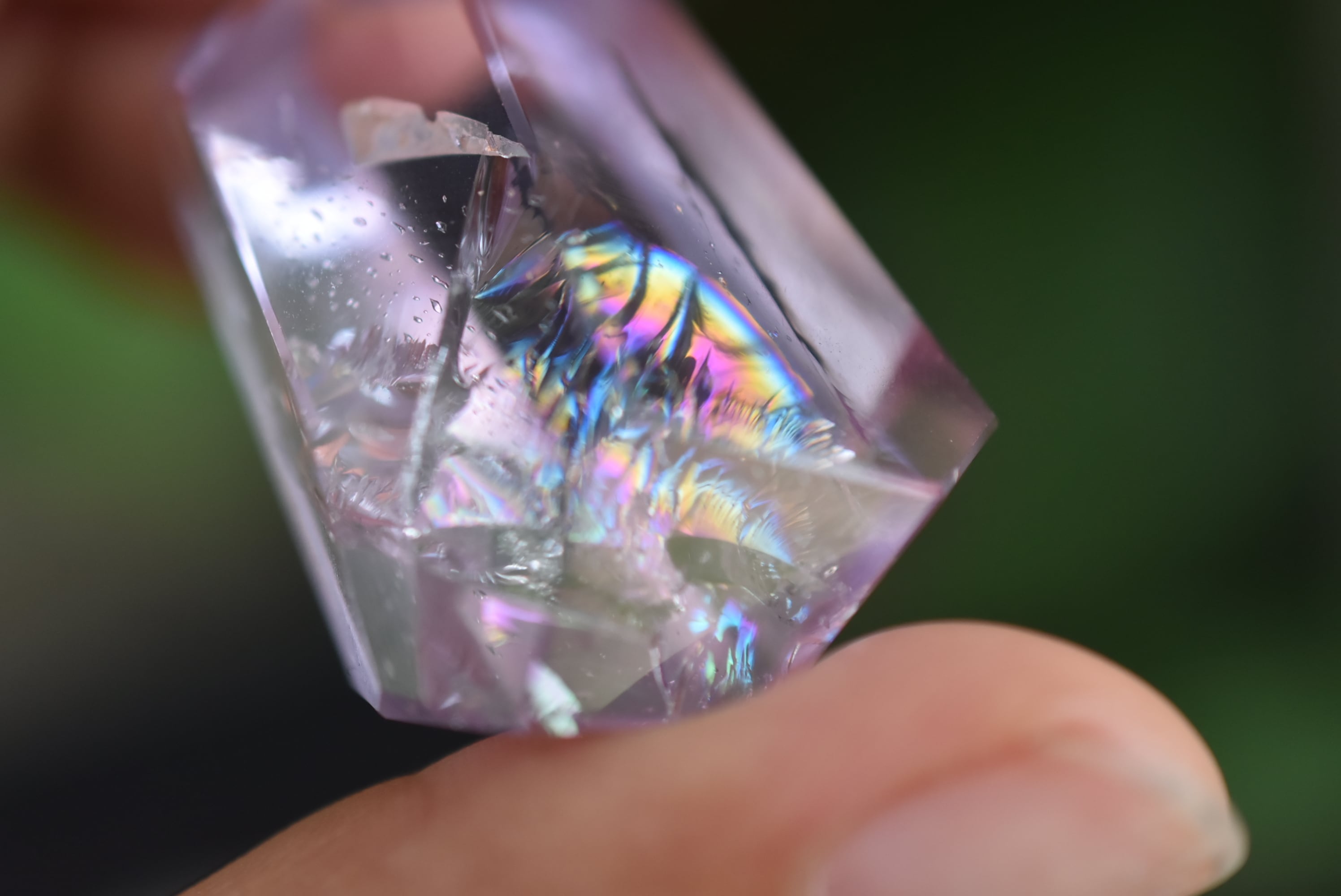 レインボークォーツ 原石 天からの祝福 アナンダライト 水晶
