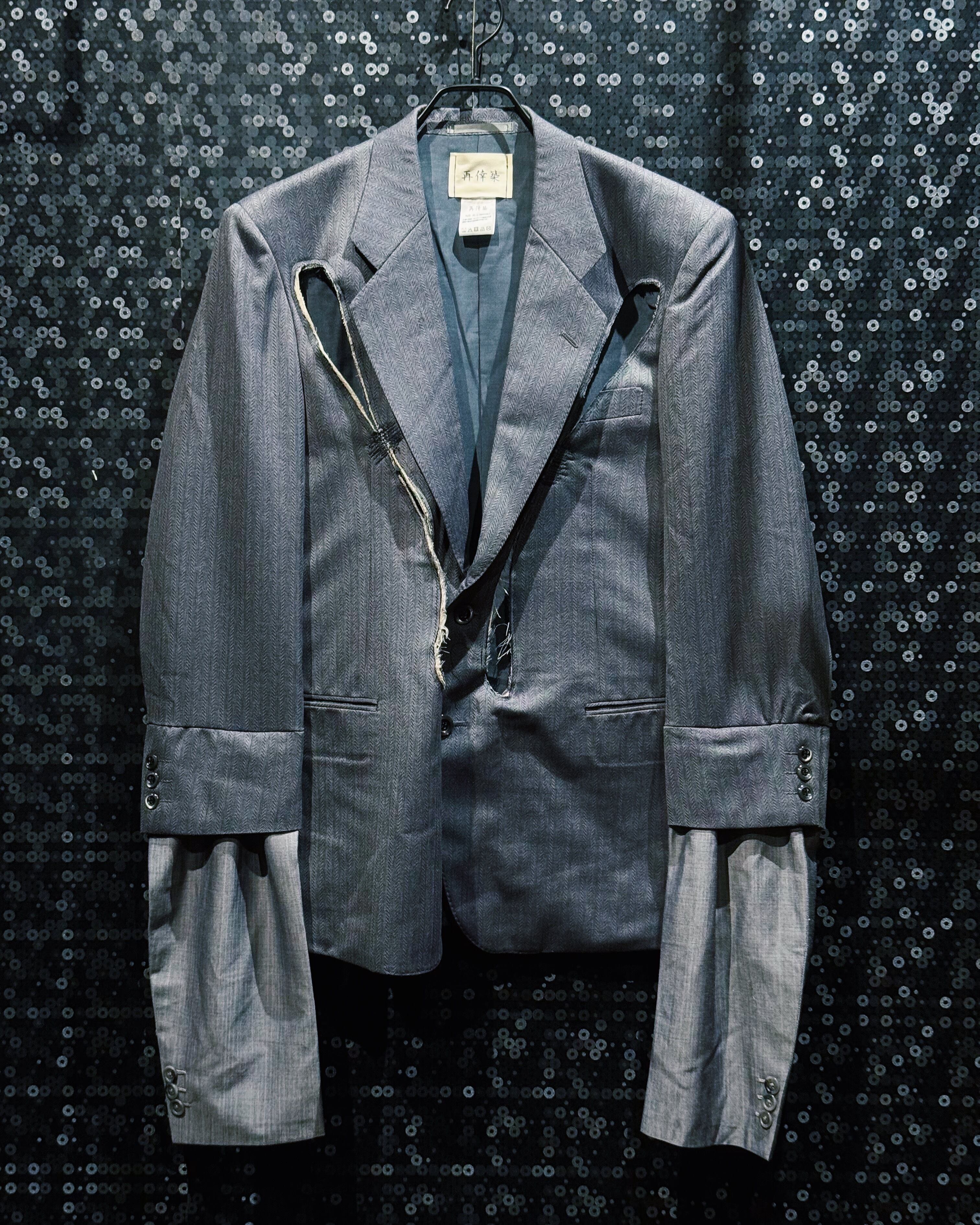 【ÆIEM】"再倖築"vintage Long Sleeve “Hole Cut” Tailored Jacket