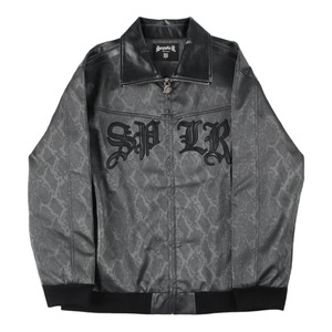 【SUPPLIER】PYTHON LEATHER TRACK JACKET