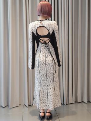 【25AW】Mame Kurogouchi マメ クロゴウチ / Floral Jacquard Fraise Stitch Dress