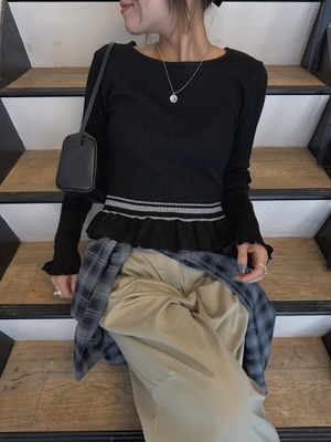 hem frill color scheme lib knit