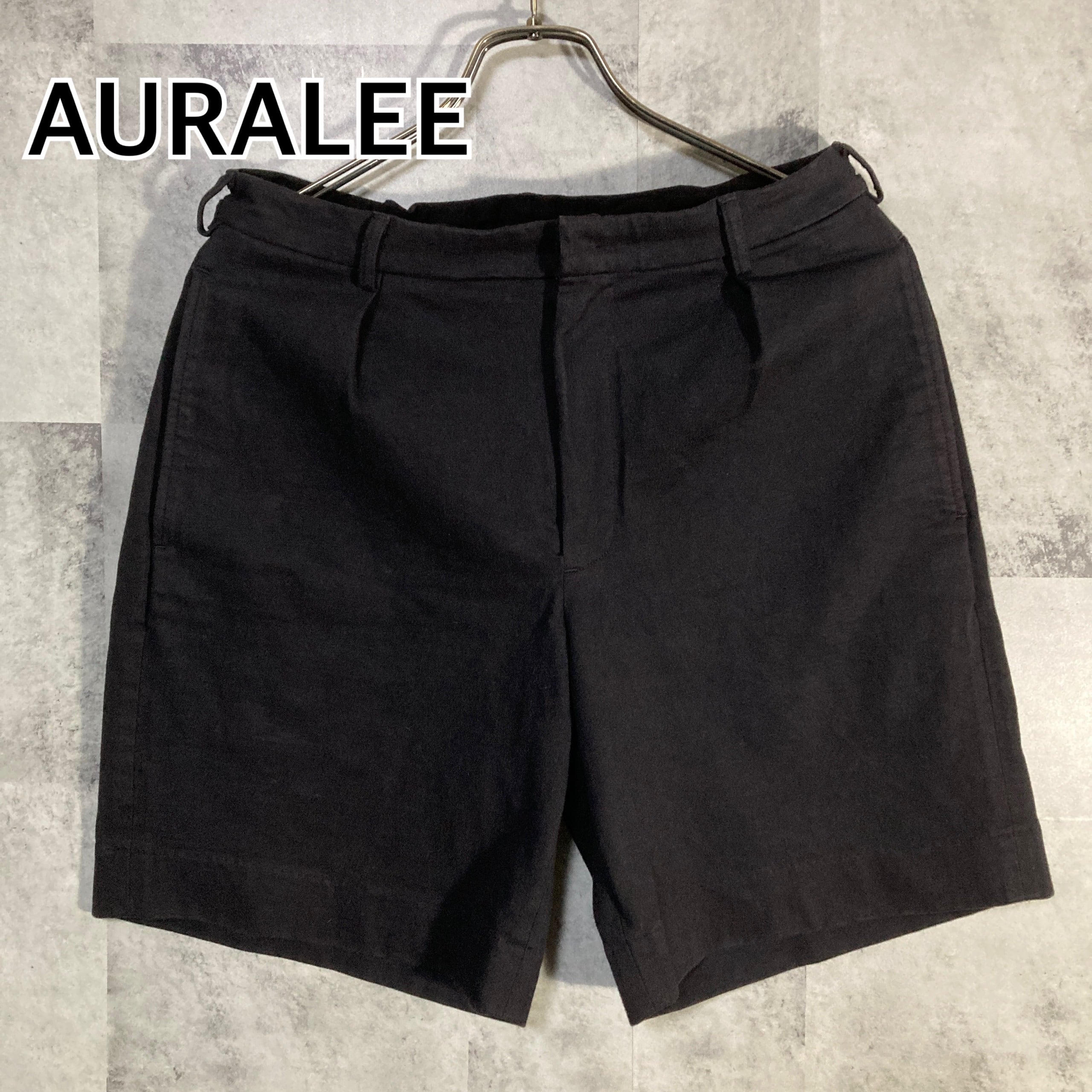 日本製 AURALEE オーラリー ショートパンツ コットン ネイビー 0 後