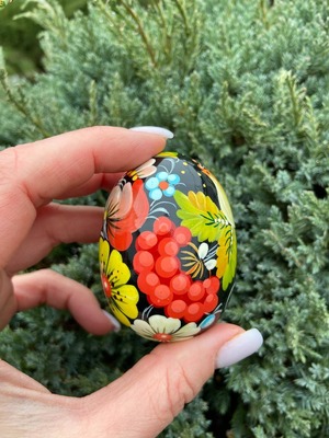 ペトリキウカ塗りのイースター・エッグ 7cm　ホメンコ作
