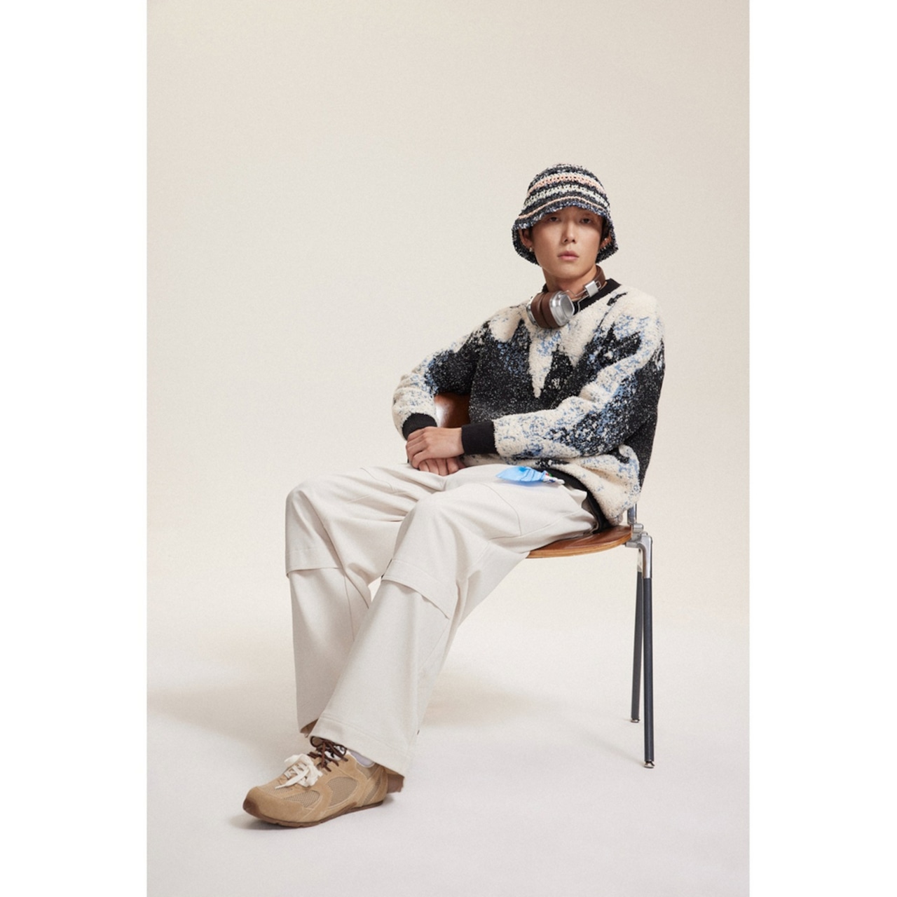 ストリート ミックスカラー セーター T1935