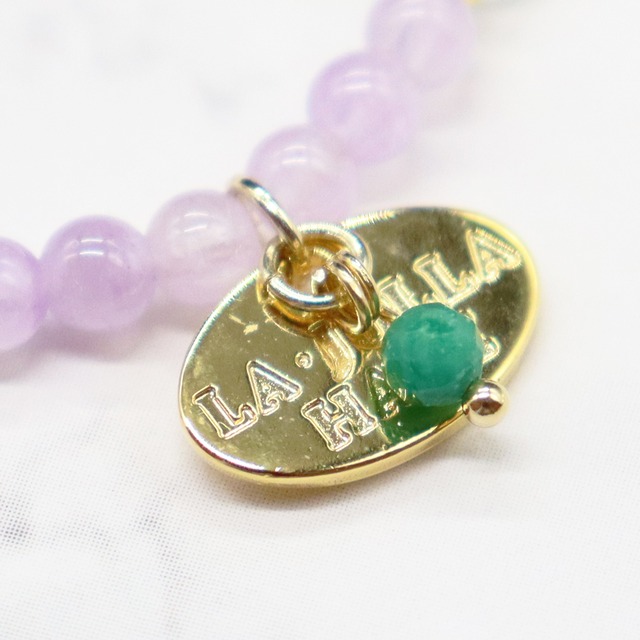 【Moon Lady Amethyst】亀甲天珠×ラベンダーアメシスト×ラブラドライト ブレスレット