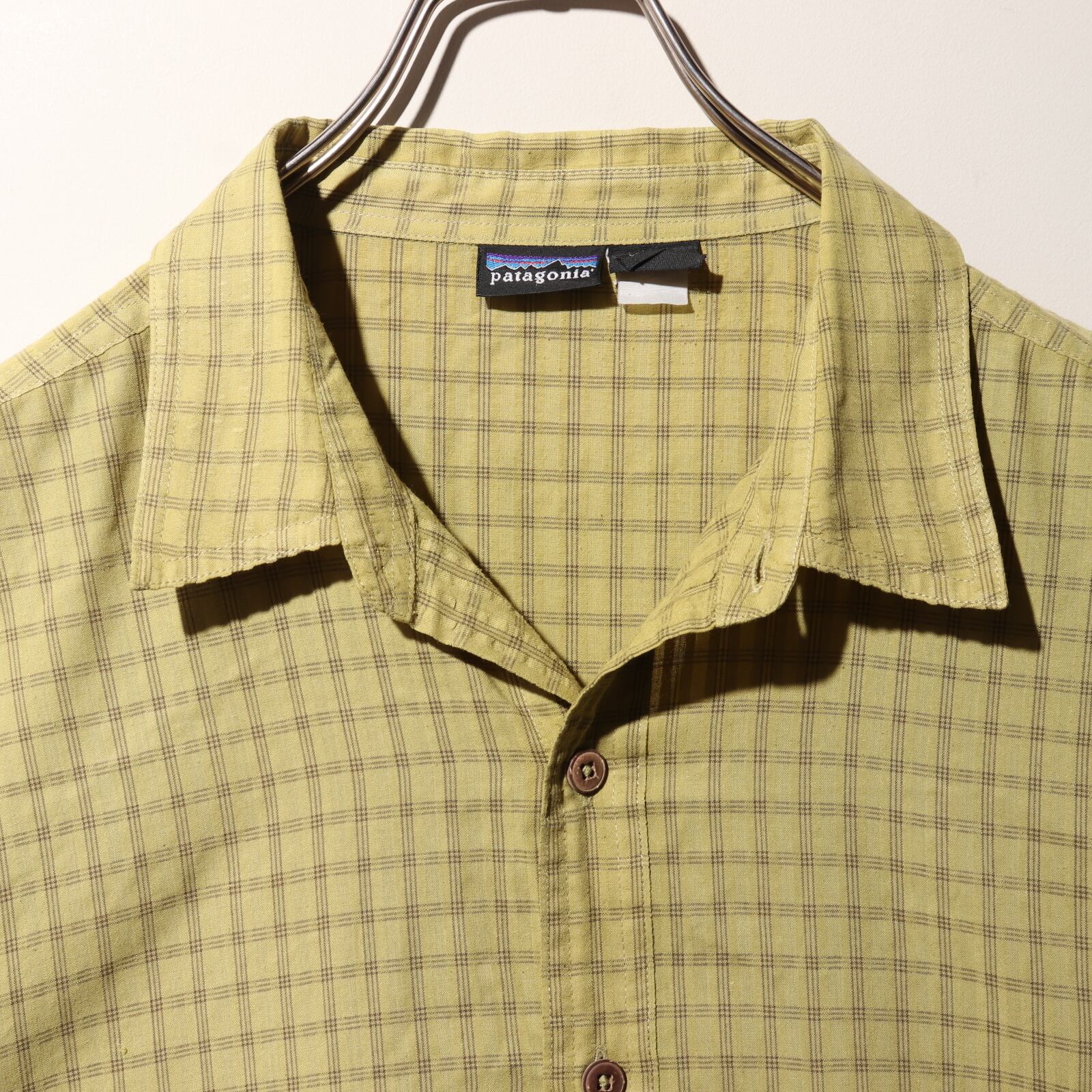 XL 01年 Patagonia パッカーウェアシャツ パタゴニア 緑 グリーン 