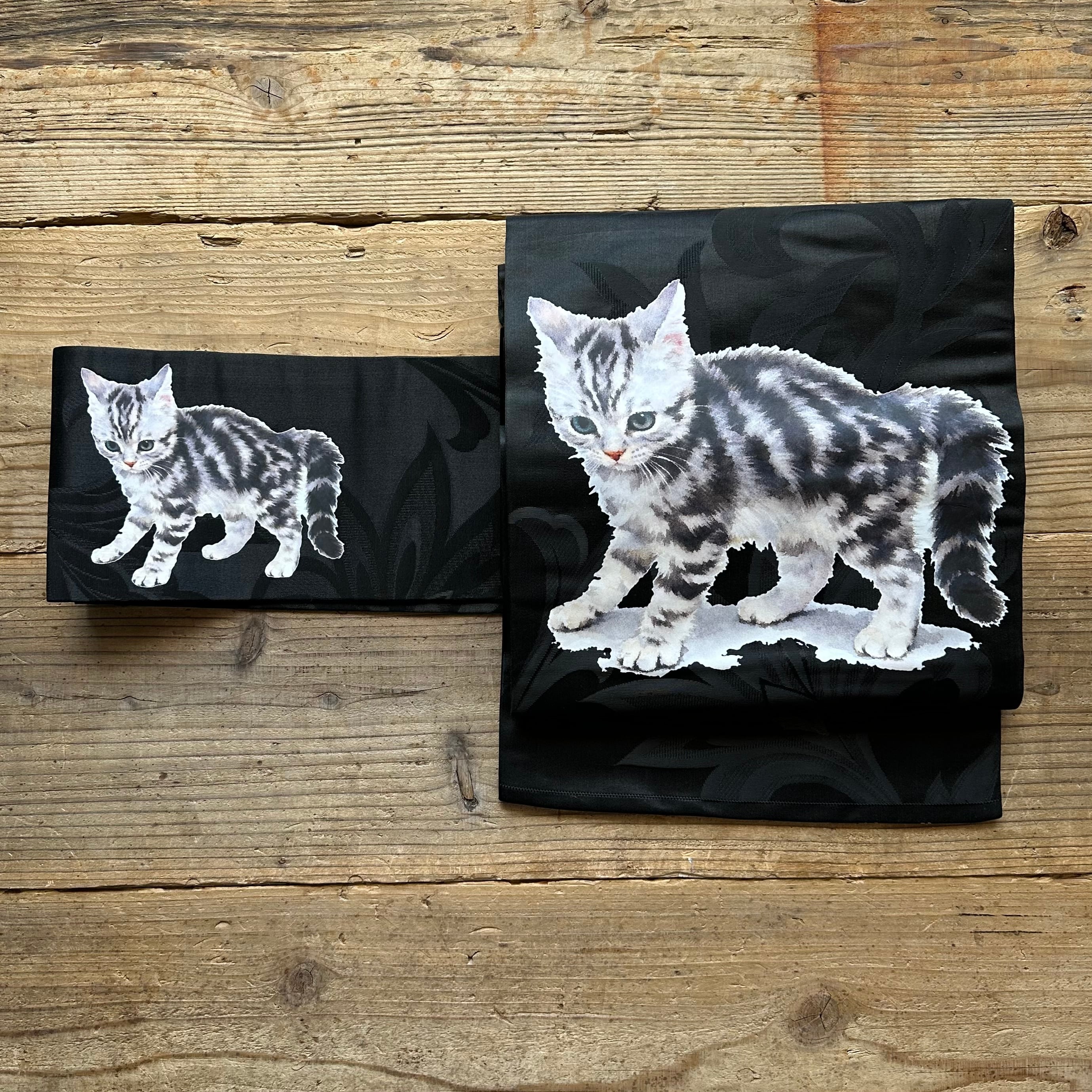 やんのか猫ちゃん名古屋帯