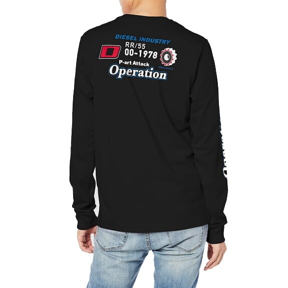 ディーゼル　長袖Tシャツ 13B23　Lサイズ　ブラック　新品 タグ付DIESELCRAVATTA