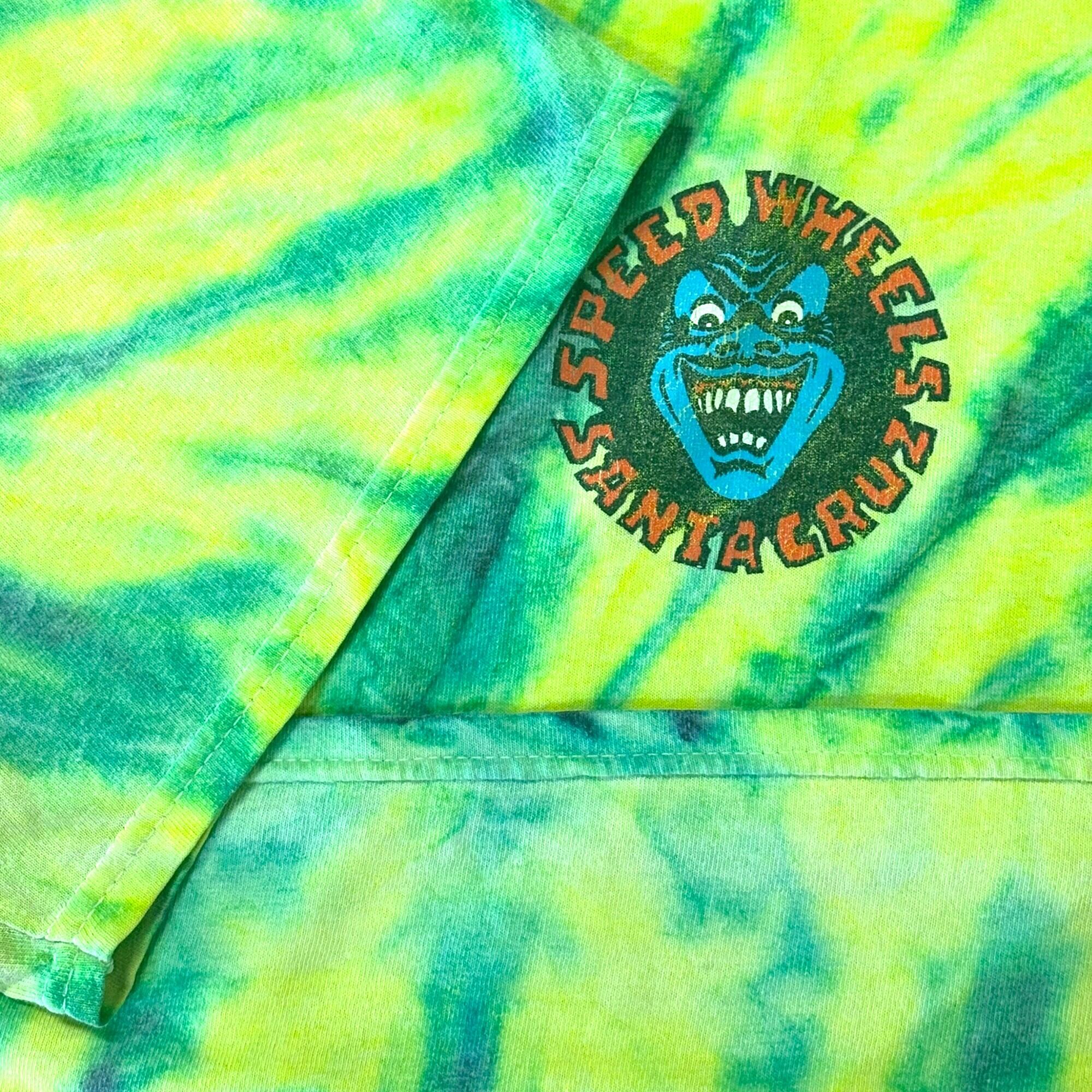 SANTA CRUZ】 サンタクルーズ NHSタグ Tシャツ 緑黄色タイダイ XL