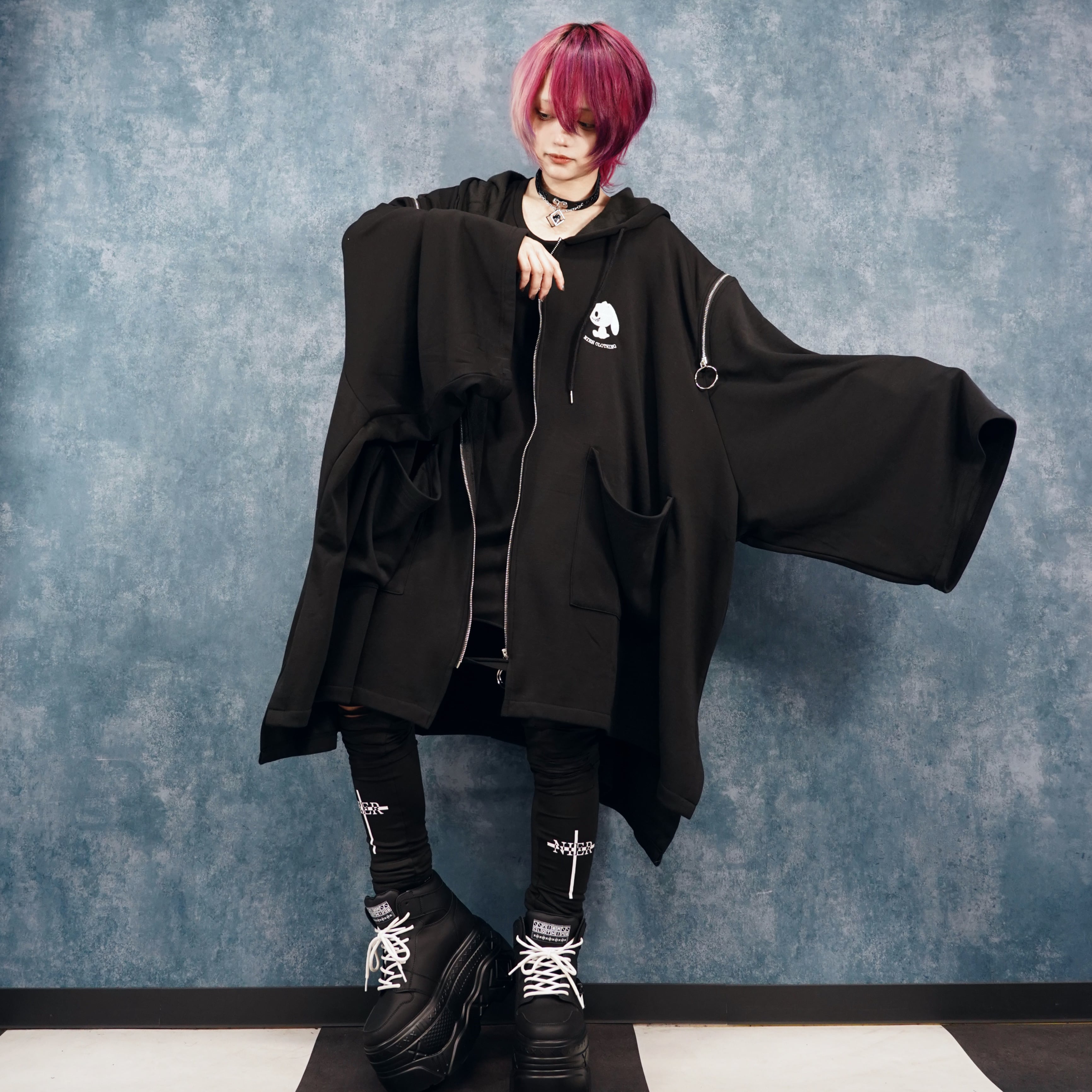 12/12日目玉大特価65%OFF】防寒SUPER OVERSIZE 2WAY ZIP PONCHO OUTER