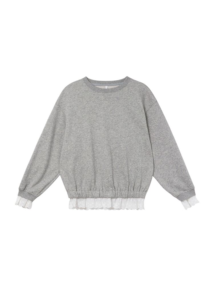 Patchwork lace hoodie