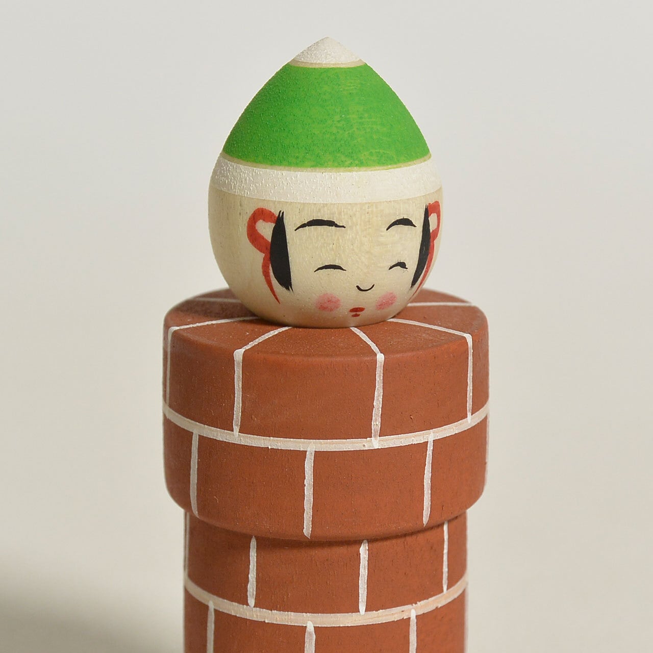 えんとつサンタちゃんこけし 約2寸 約6cm 鈴木明 工人（作並系）#2401
