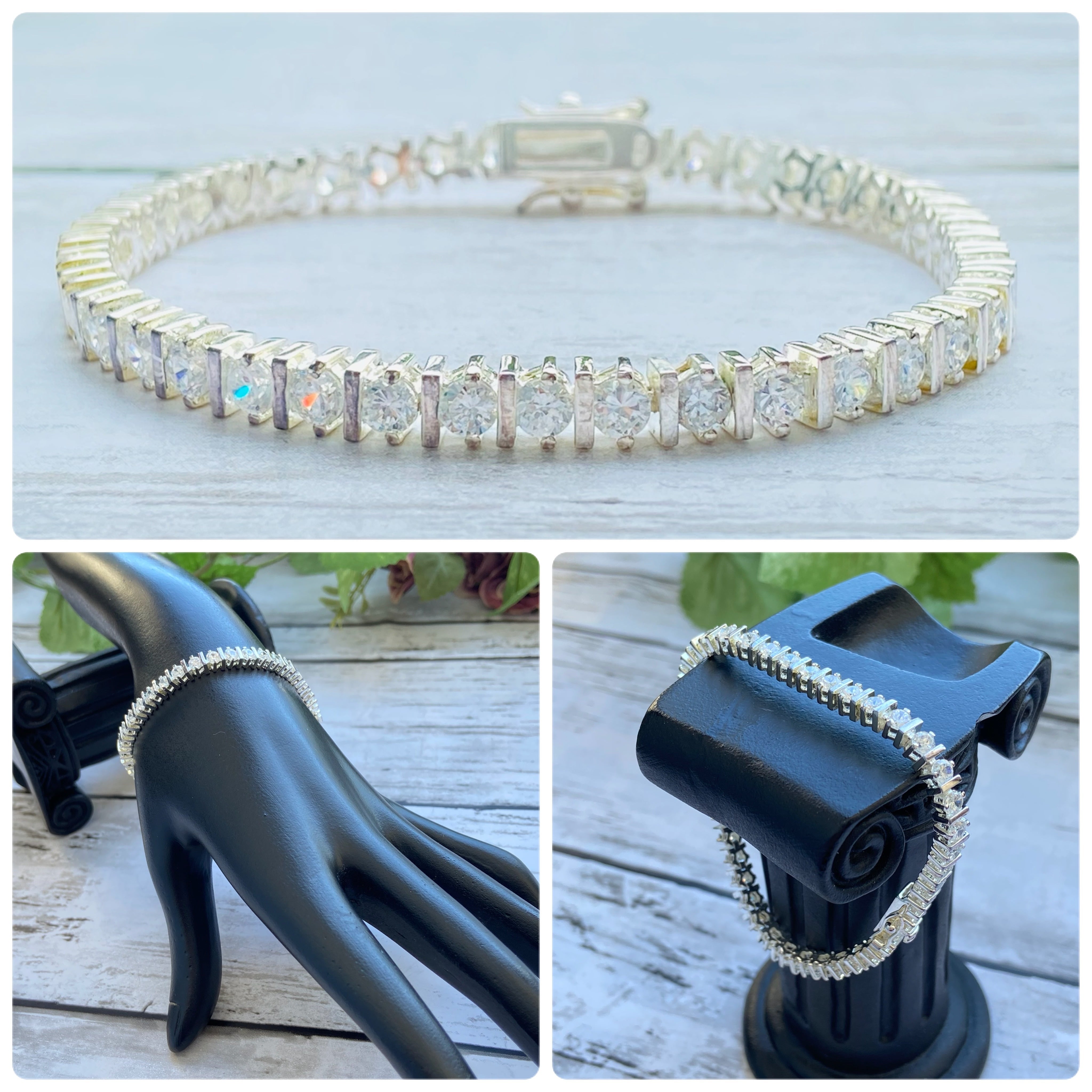 NewYork/U.S.A. ｜CZ＆Silver925ブレスレット(H) キュービック