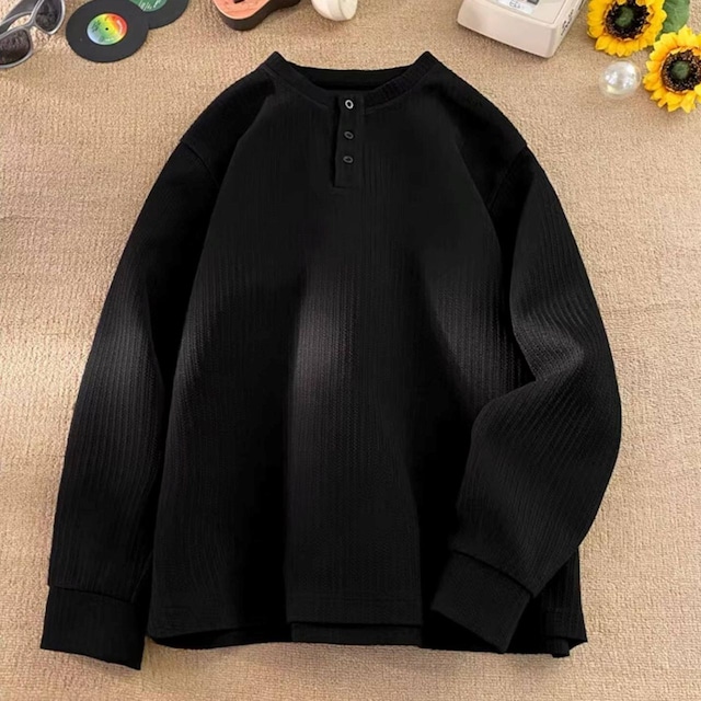 Long-sleeve Henley T-shirt(MT1675)