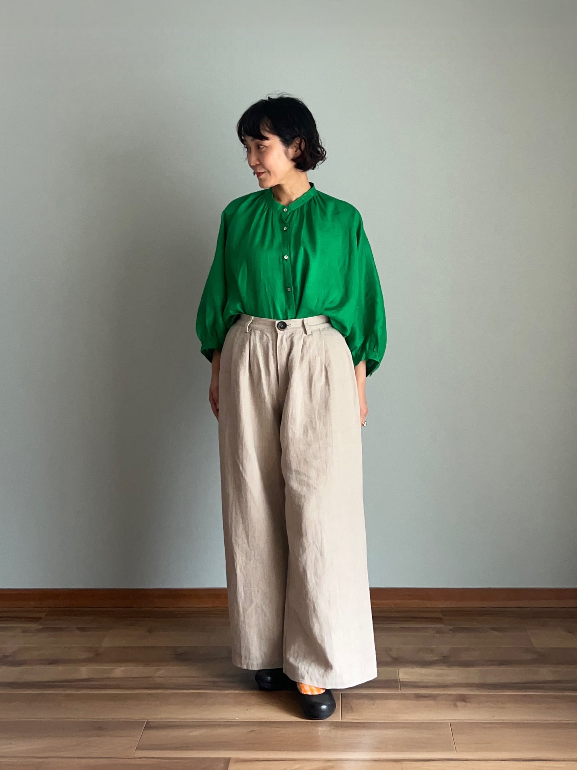 パンツ nuu ストレートタックパンツ | nuu