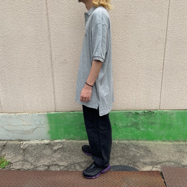 タグ付き未使用 RalphLauren 半袖ポロシャツ ポニーマーク 鼠色 XL