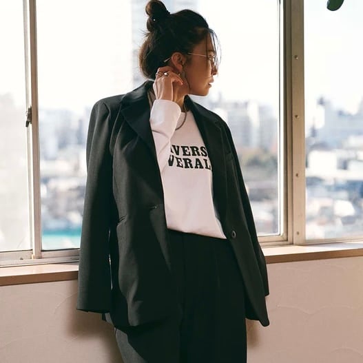 ANIECA 】UNIVERSAL OVERALL×ANIECA ロングスリーブTシャツ | valance