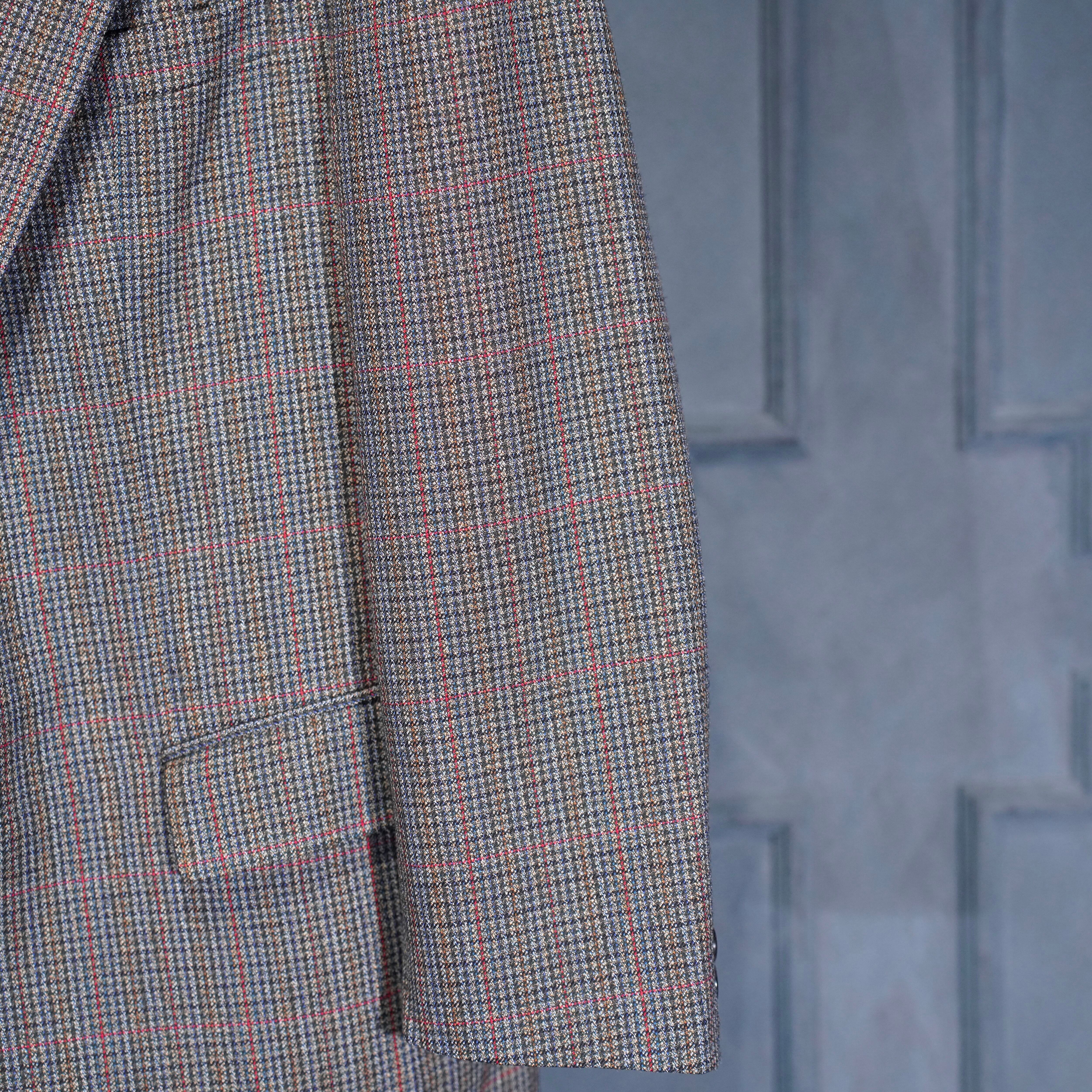 EU VINTAGE CARL GROSS CHECK PATTERNED WOOL SET UP SUIT/ヨーロッパ