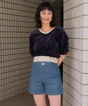 【送料無料】”SONIA RYKIEL”velours tops MADE IN FRANCE