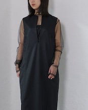 FOURAM - LAME TULLE STRIPE P/O :Gold|ラメチュール/ストライプ/セカンドスキン