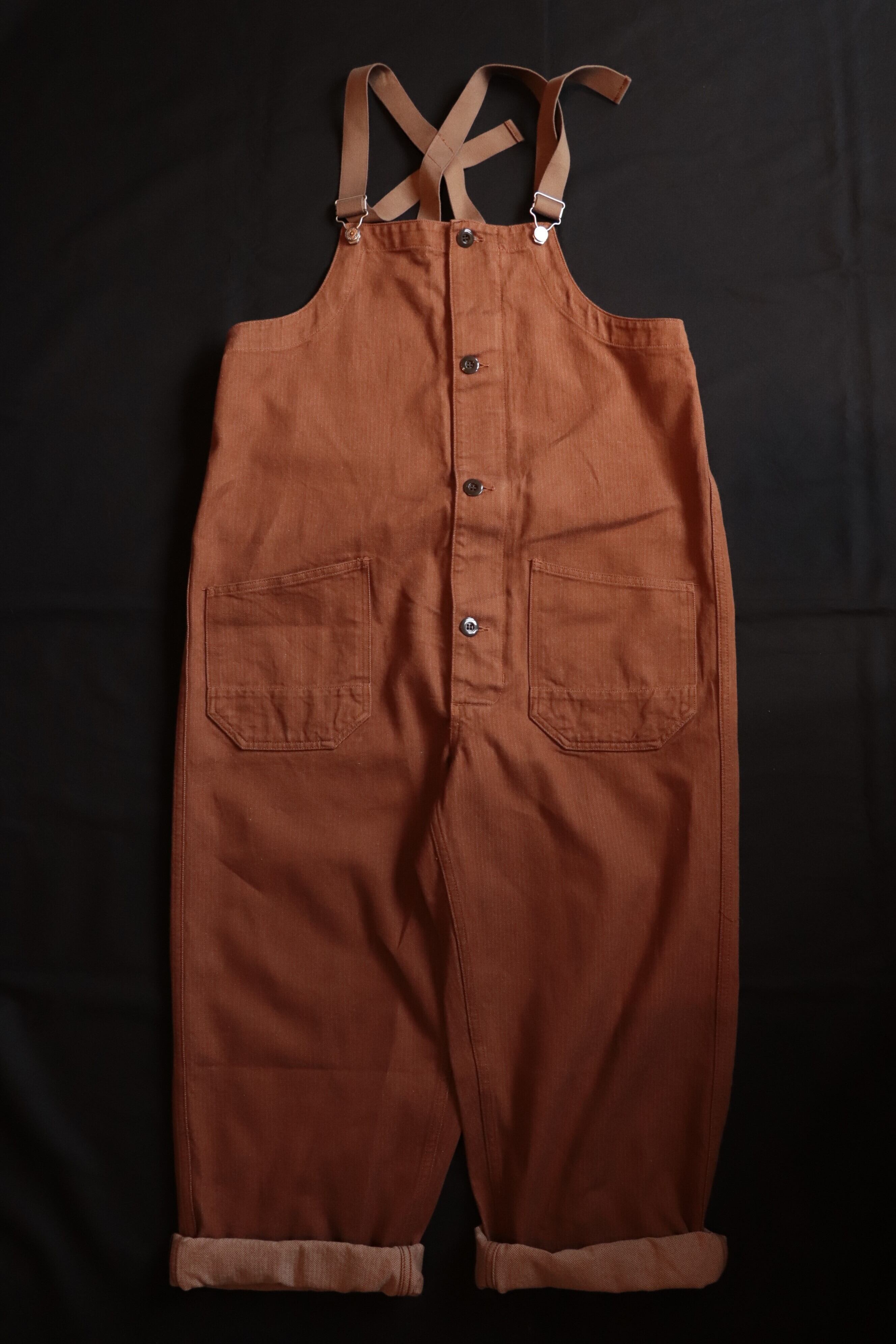 アナクロノーム anachronorm オーバーオール　ブラウン　ヘリンボーン アナクロノーム anachronorm オーバーオール ブラウン