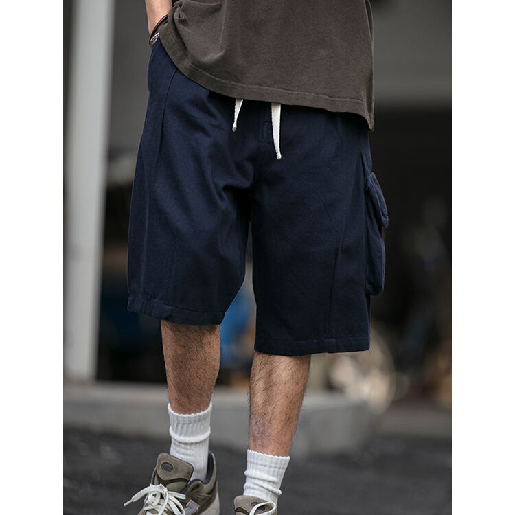 ★CASUAL DRAWSTRING POCKET FIVE-POINT PANTS　　　A0590