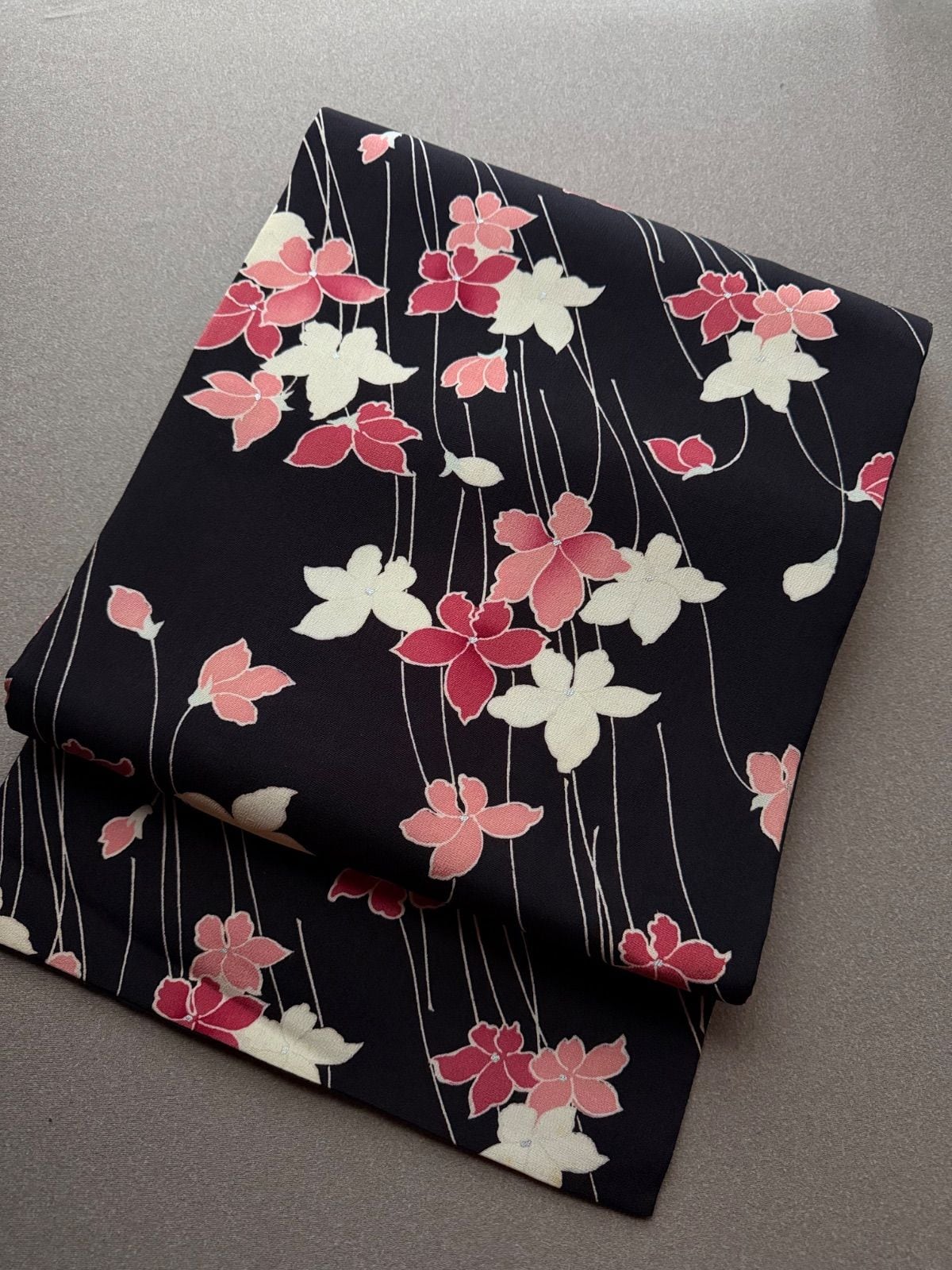 舞妓　帯揚げ　縮緬　桜　金彩 舞妓 帯揚げ 縮緬 桜 金彩 | ゆきもの屋