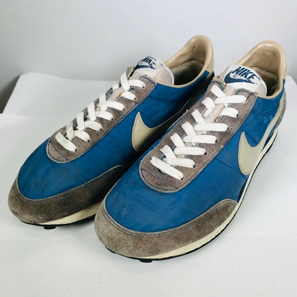80's NIKE ナイキ INTREPID イントレピッド ランニングシューズ ネイビー グレー 紺灰 81年 KOREA製 US7.5 縦ナイキ 希少 ヴィンテージ