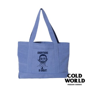 【COLD WORLD FROZEN GOODS/コールドワールドフローズングッズ】EVERYTHING IS GREAT TOTE トートバッグ / PERIWINKLE BLUE ブルー セール対象外