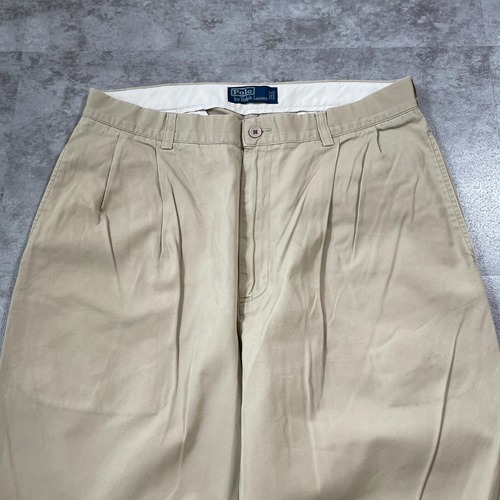 90s Polo by Ralph Lauren 34/34 ベージュチノパンツ 詳細写真6