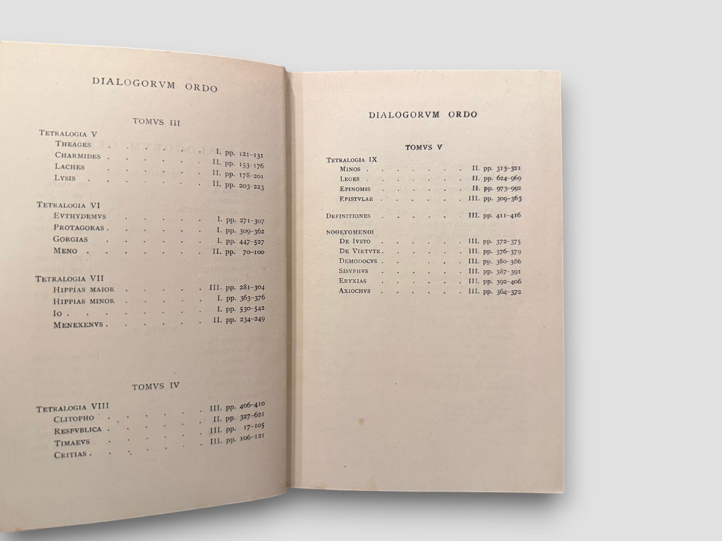 SCT042】Platonis Opera. Complete set in 5 volumes.(1946-1950