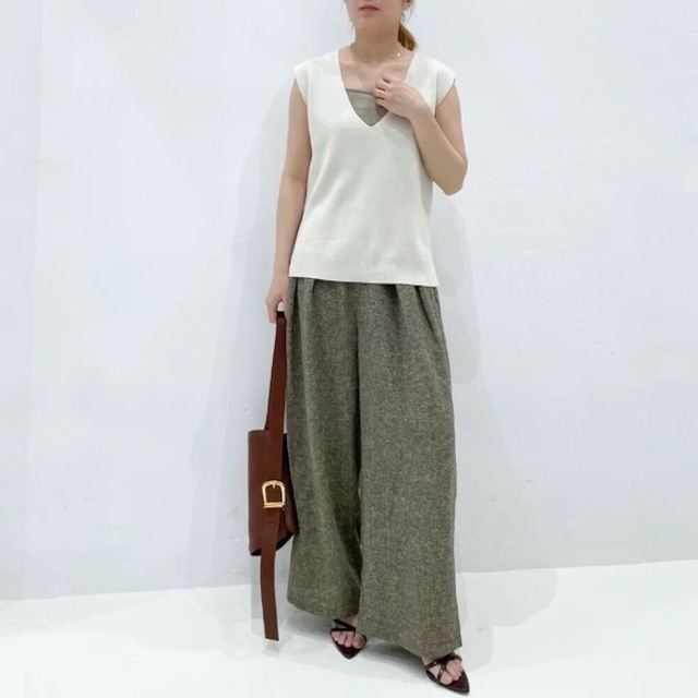 《取寄》ladies .. rayon poly V-neck vest