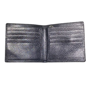 GIANNI VERSACE black leather bifold wallet