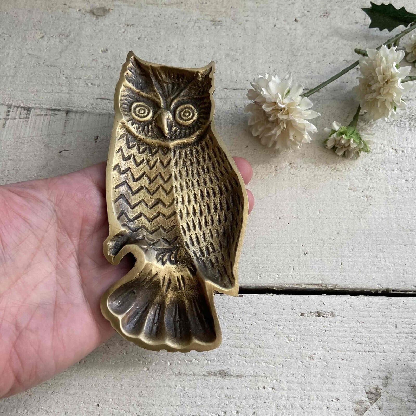 真鍮 アクセサリートレイ フクロウ 全身 | トレイ | インテリア雑貨