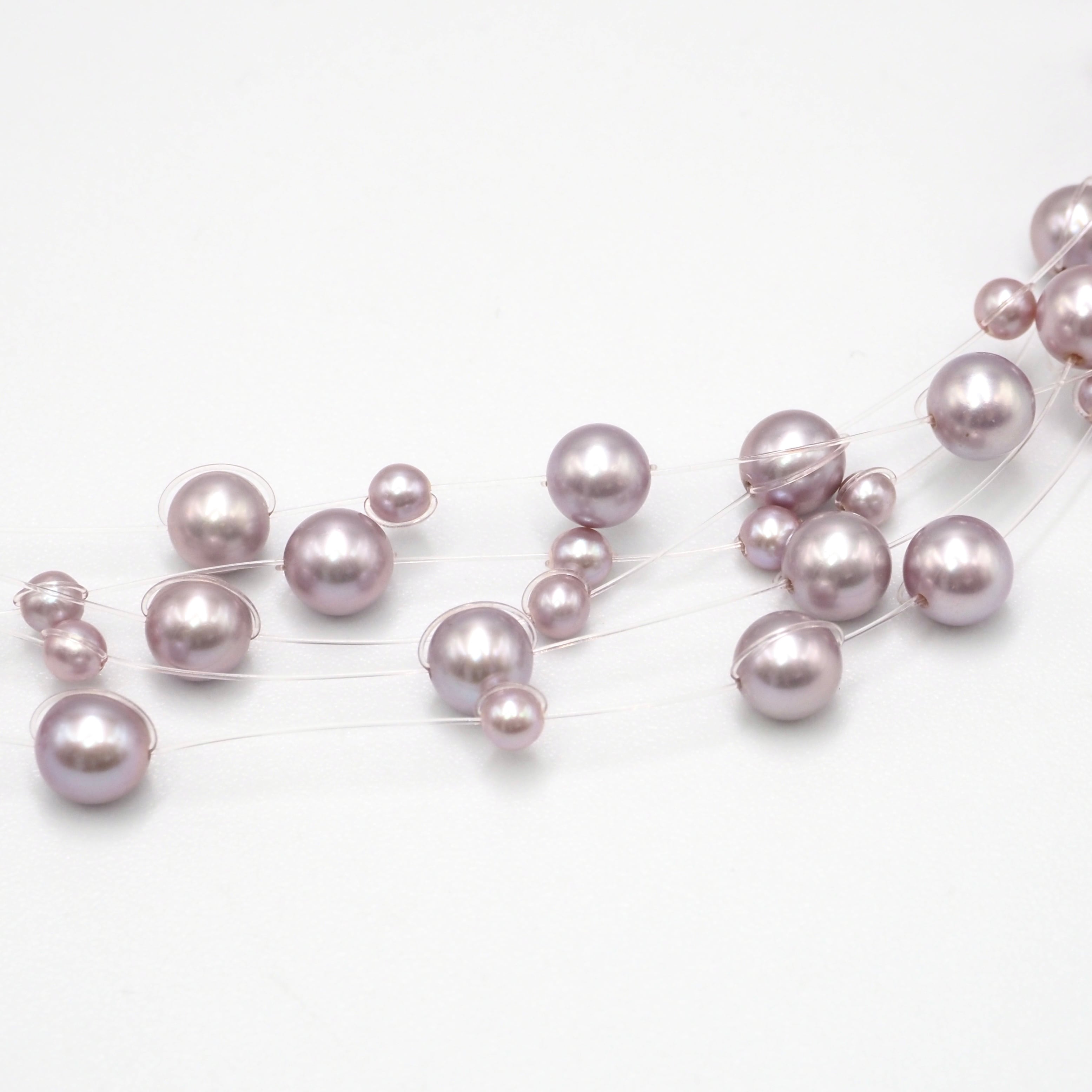 TASAKI 5連 パール ネックレス チョーカー シルバー K18 ホワイト