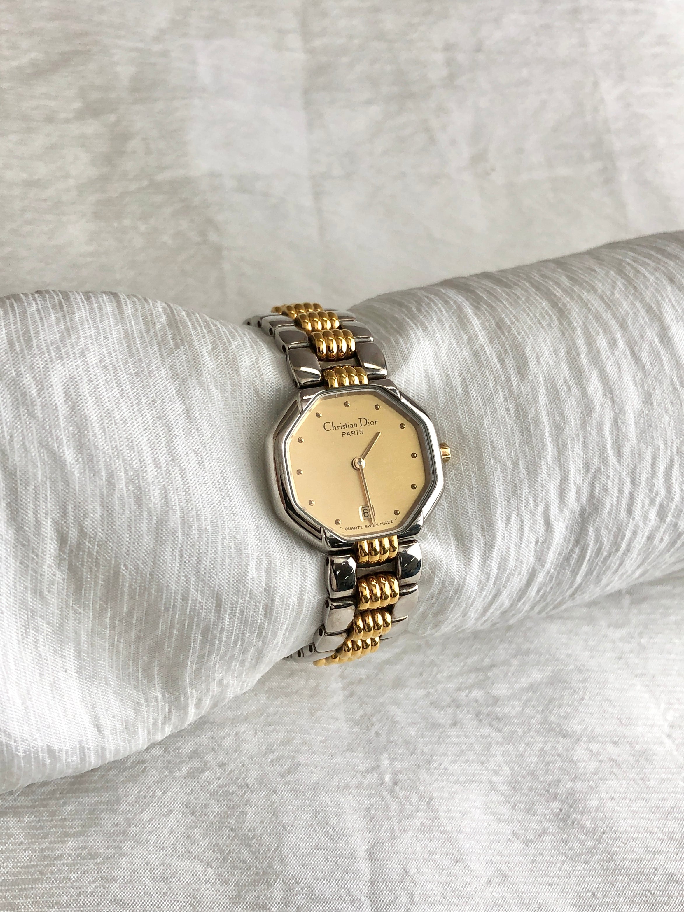 Christian Dior クリスチャン ディオール オクタゴン 腕時計 シルバー