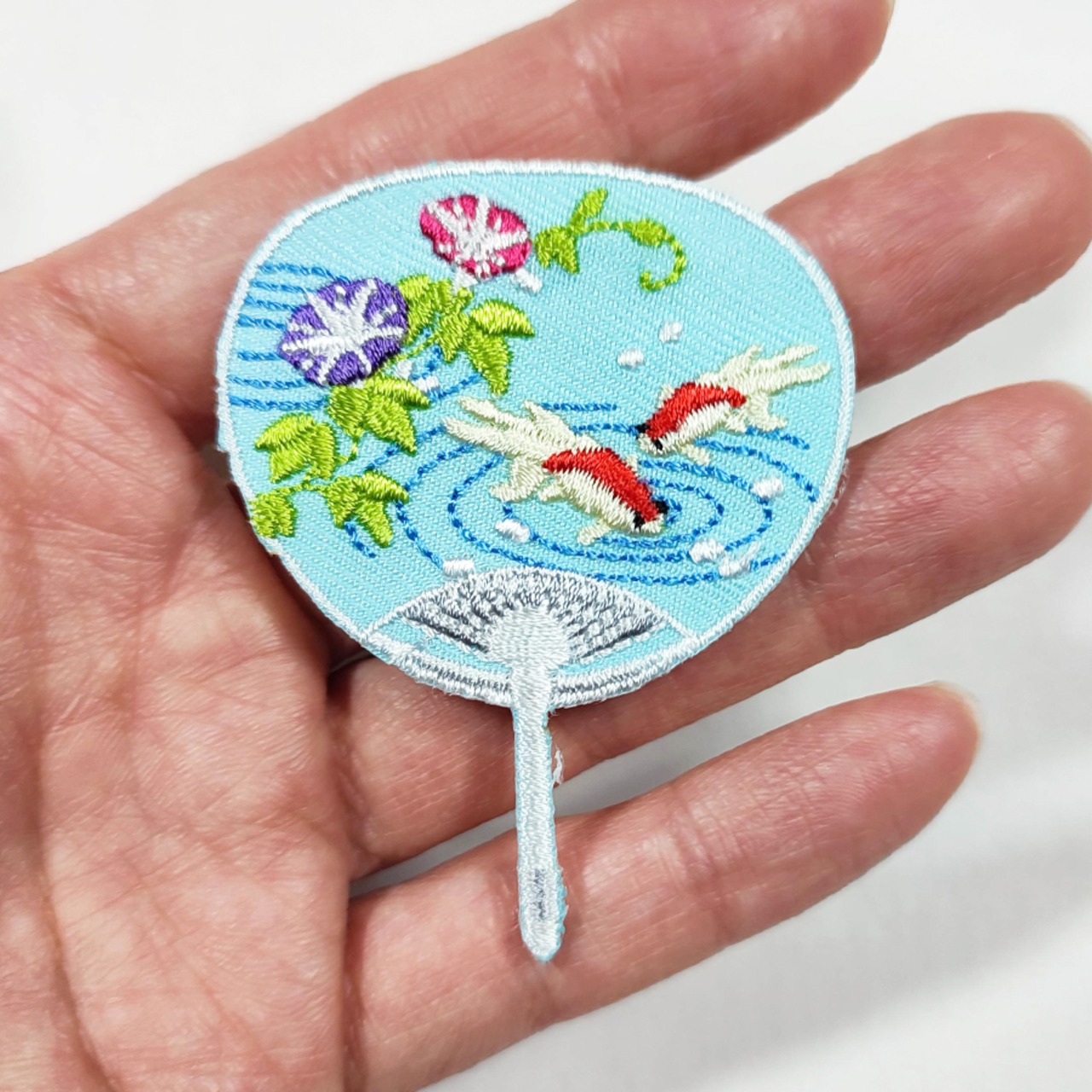 ◇うちわの刺繍帯留め飾り | KAORI apparel