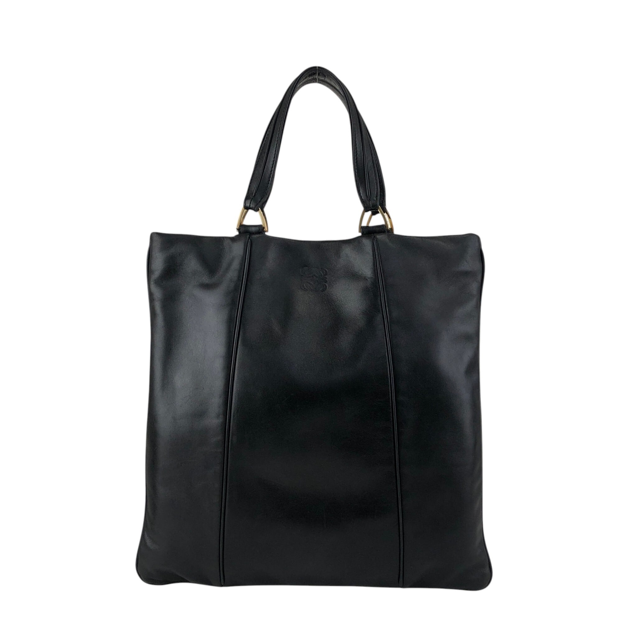 LOEWE ロエベ ハンドバッグ ブラック アナグラム ナッパレザー トート