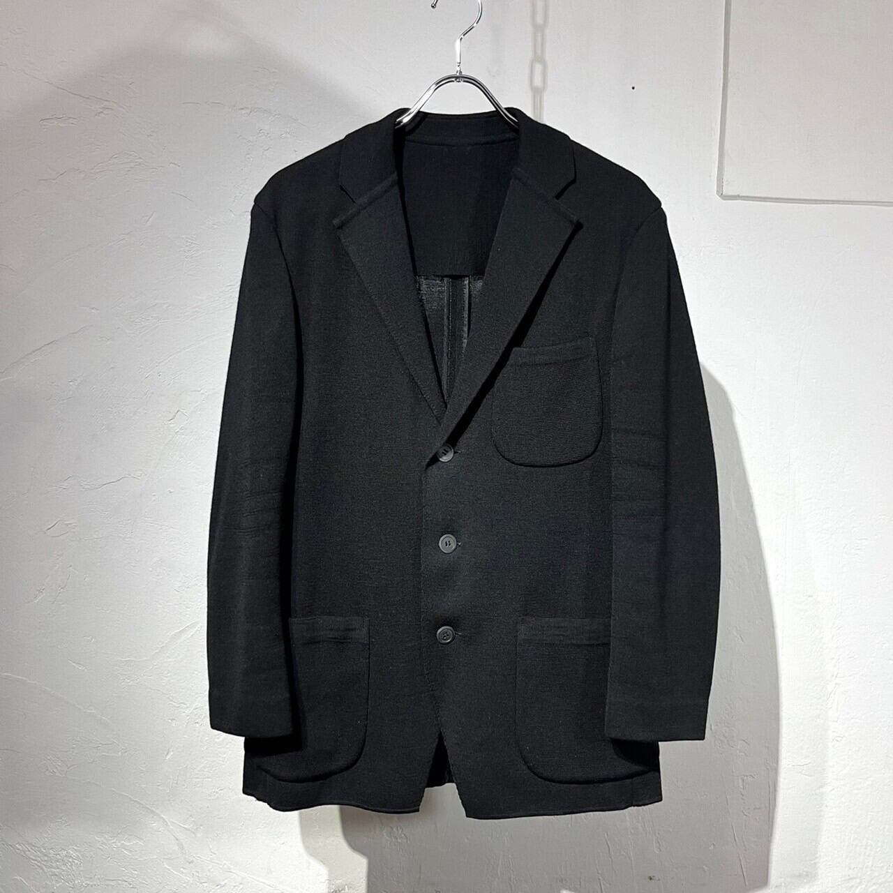 ISSEY MIYAKE 09 AW ウール ニット テーラード ジャケット 黒 