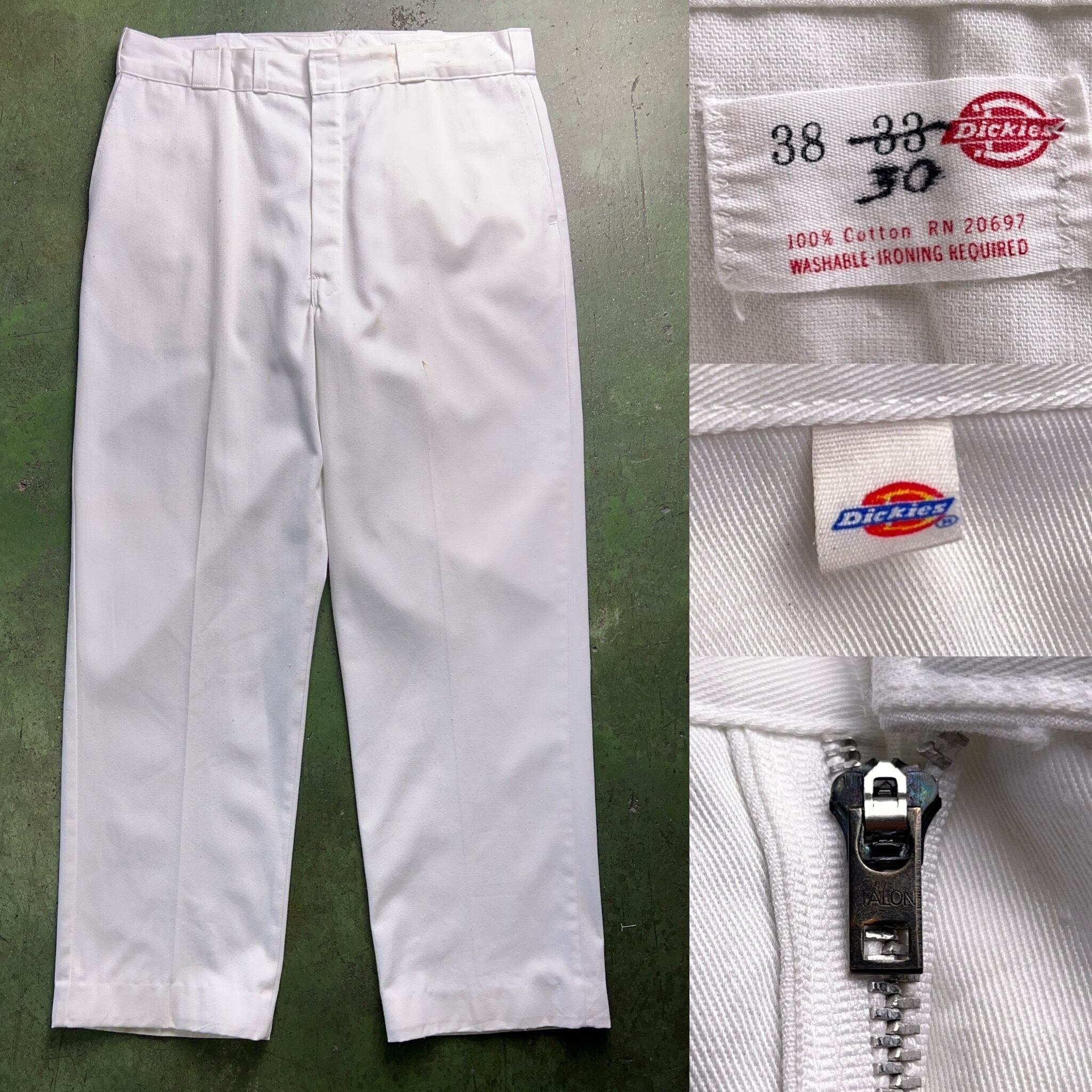 70's~80's Dickies White Work Pants TALON W38 70年代 80年代 70's~80's Dickies White Work Pants TALON W38 70年代 80年代