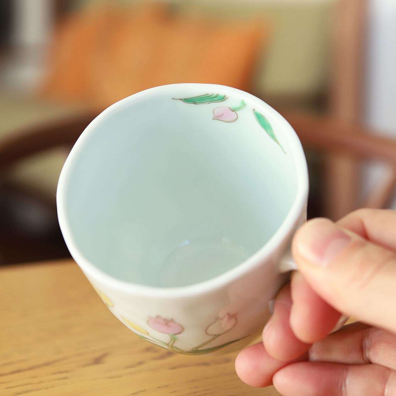 波佐見焼の藍水　チューリップ マグカップ(大) うつわ藍水 ｜ マグカップ（大） チューリップ ｜ 波佐見焼 | にっこう
