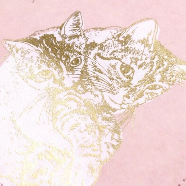 【ROKKAKU】Cat Art Collection ブックカバー「love」