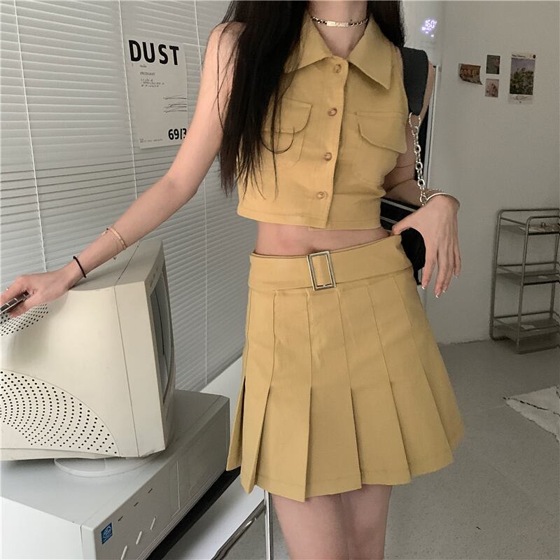 スリムカジュアルサマートップス スカート 夏物 モンロー81286127405