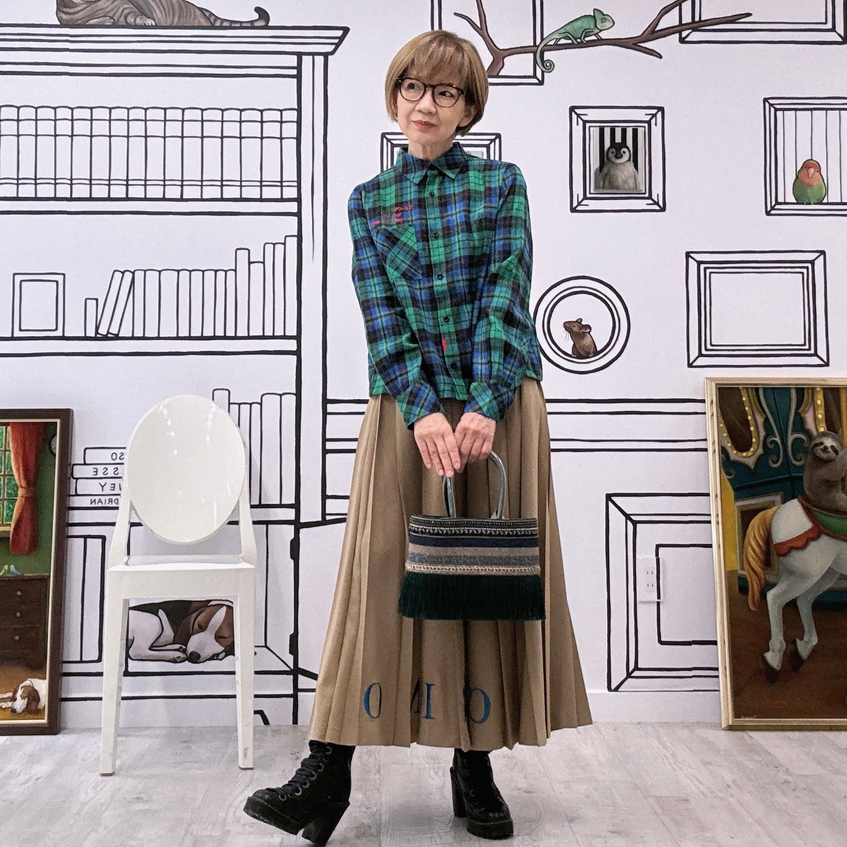 ネルシャツチェック