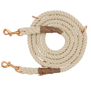 NEW【SASSY WOOF】HANDS FREE ROPE LEASH - NATURAL