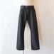 awasa " 5-pocket tapered distressed denim ( meteor black )"