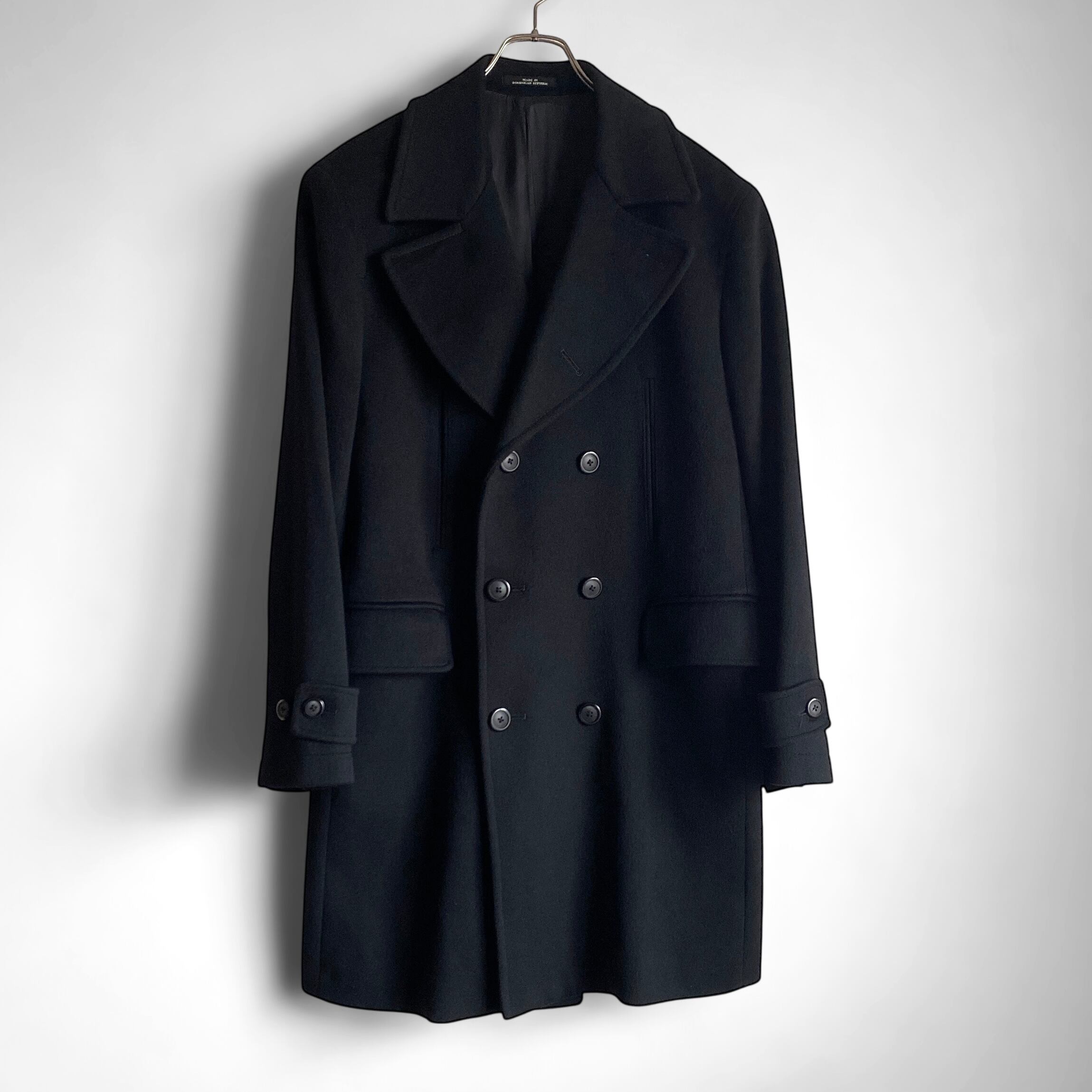 美品 〜00s SAKS FIFTH AVENUE ウール ロングピーコート 黒 00s SAKS FIFTH AVENUE wool melton long pea coat | CLOSE CLOTHES